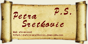 Petra Sretković vizit kartica
